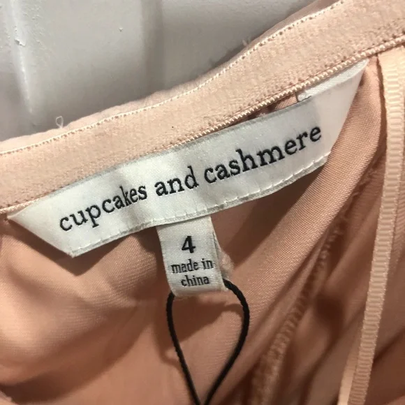 Cupcakes and Cashmere Off the Shoulder Pink Midi dress with Boning - Picture 6 of 6